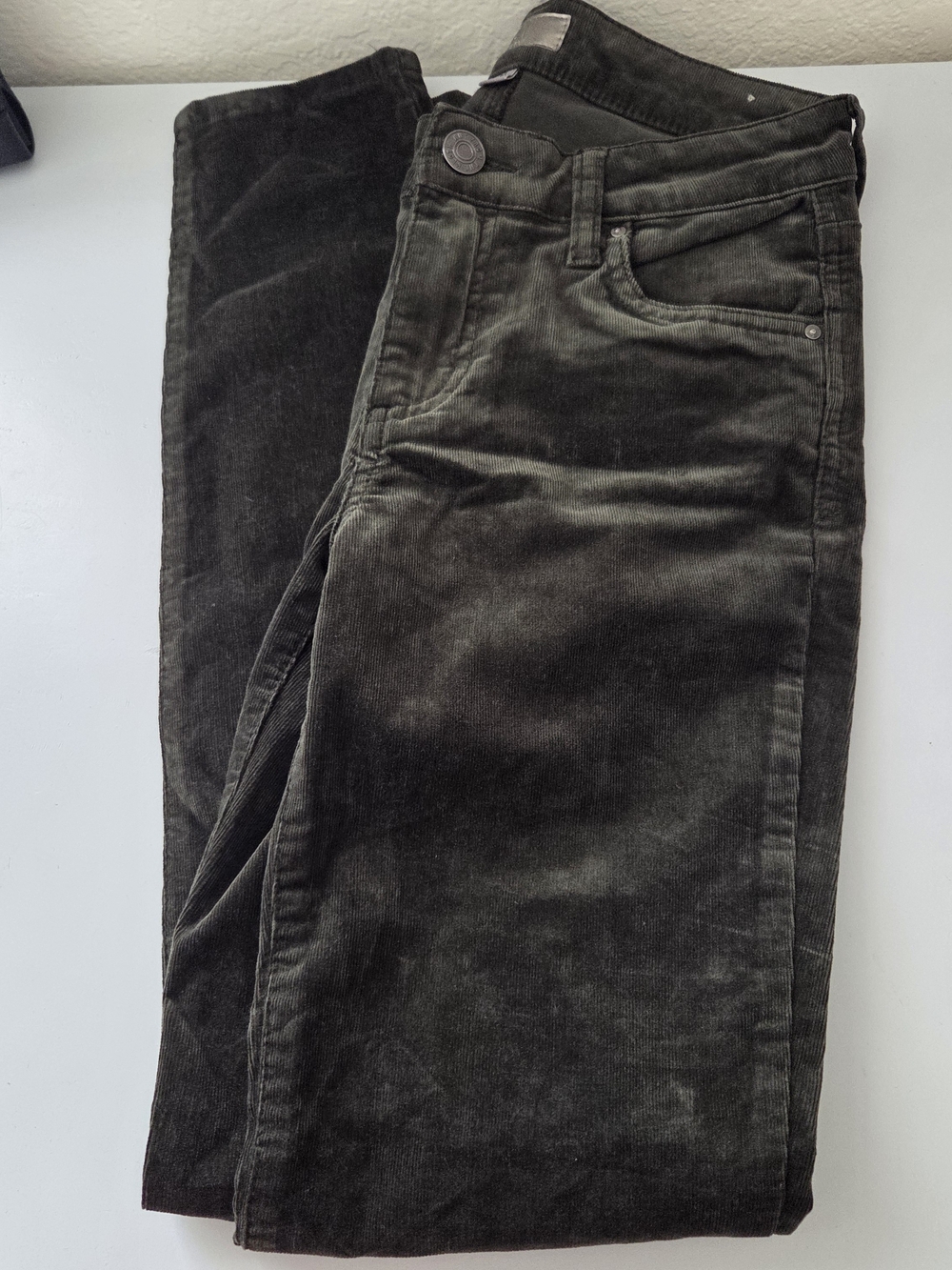 Kut from the Kloth Olive Skinny Corduroy Pants